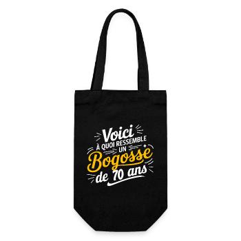 70 MUG - Gift Bag for Bottles - black - Front