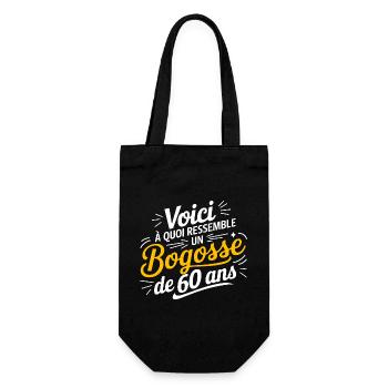 60 BOG - Gift Bag for Bottles - black - Front