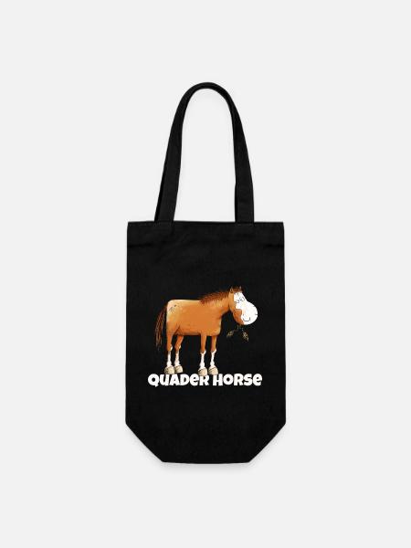American Quarterhorse Quader Horse Wortspiel - Geschenkbeutel für Flaschen - Schwarz