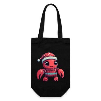 Hummer Krebs Weihnachten - Geschenkbeutel für Flaschen - Schwarz - Vorne