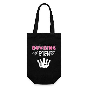 Bowling Rentnerin Rente Ruhestand Bowlingspielerin - Geschenkbeutel für Flaschen - Schwarz - Vorne