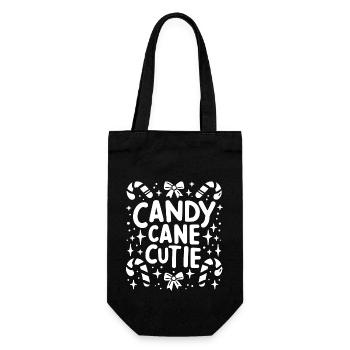 Canne de bonbon mignonne - Sac à bouteille - noir - Devant