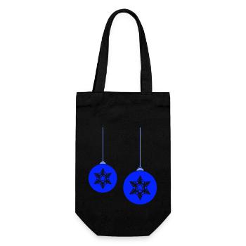 Christmas baubles star - Gift Bag for Bottles - black - Front