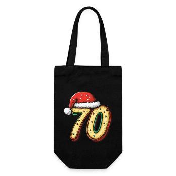 70 Number Christmas Cookie - Gift Bag for Bottles - black - Front