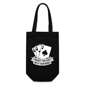 Poker Sieg - Geschenkbeutel für Flaschen - Schwarz - Vorne