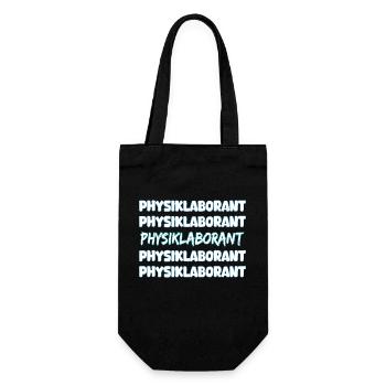 Job Physiklaborant - Geschenkbeutel für Flaschen - Schwarz - Vorne