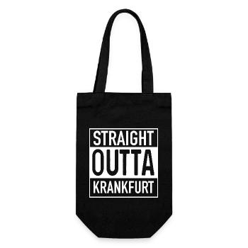 Straight OUTTA KRANKFURT - Geschenkbeutel für Flaschen - Schwarz - Vorne