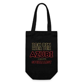 I am a trainee specialist - Gift Bag for Bottles - black - Front