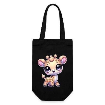 Super Cute Kawaii Baby Giraffe - Geschenkbeutel für Flaschen - Schwarz - Vorne