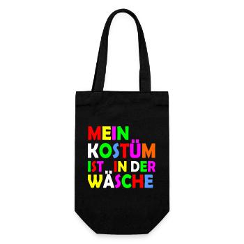 mein kostüm ist in der wäsche - Geschenkbeutel für Flaschen - Schwarz - Vorne
