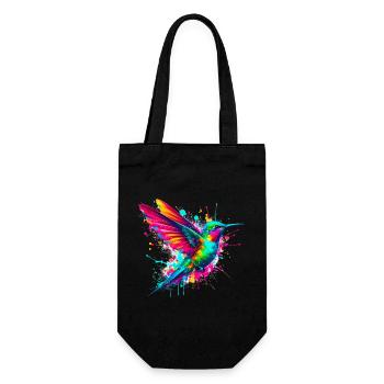 Kolibri - Geschenkbeutel für Flaschen - Schwarz - Vorne