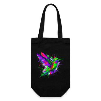 Kolibri - Geschenkbeutel für Flaschen - Schwarz - Vorne