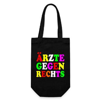 Ärzte gegen rechts - Geschenkbeutel für Flaschen - Schwarz - Vorne