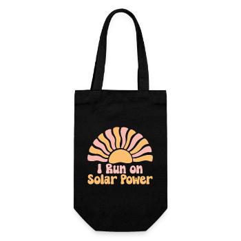 Je fonctionne à l’énergie solaire - Sac à bouteille - noir - Devant