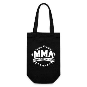 MMA Octagon Logo - Kampfsport Team Symbol - Geschenkbeutel für Flaschen - Schwarz - Vorne