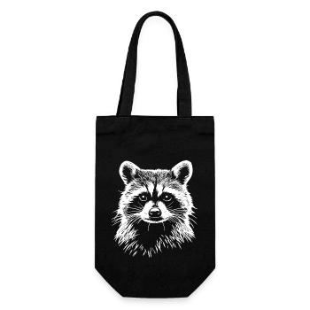 Raccoon - Gift Bag for Bottles - black - Front