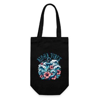 Aloha Vibes - Geschenkbeutel für Flaschen - Schwarz - Vorne