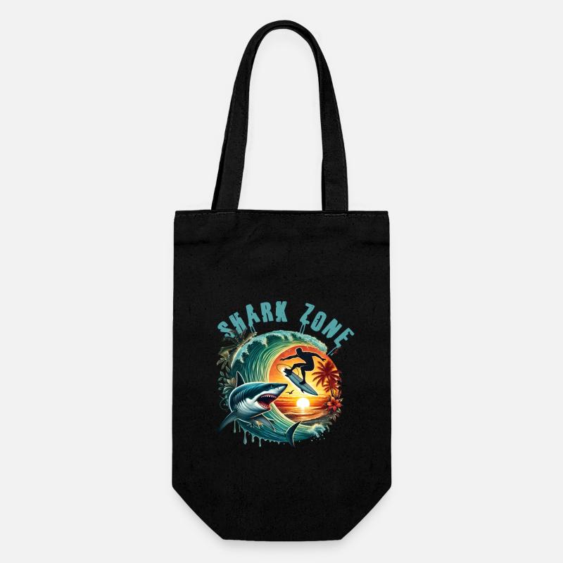 Shark Zone - Geschenkbeutel für Flaschen - Schwarz