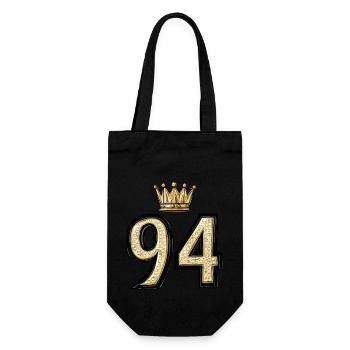 94 Number Crown - Gift Bag for Bottles - black - Front