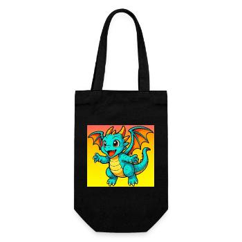 dragon - Gift Bag for Bottles - black - Front