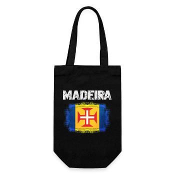 Madeira Flag Spirit Design - Gift Bag for Bottles - black - Front