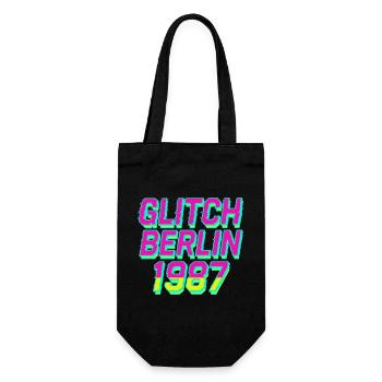 Glitch Berlin 1987 - Geschenkbeutel für Flaschen - Schwarz - Vorne