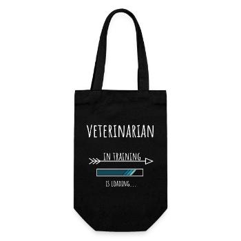 Veterinarian Gift Profession Training Veterinarian - Gift Bag for Bottles - black - Front