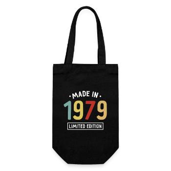 Fabriqué en 1979 - Edition limitée - Année de naissance - Sac à bouteille - noir - Devant
