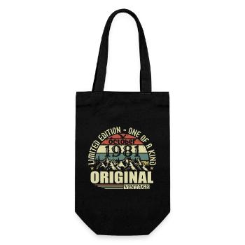 Octobre 1981 - Cadeau 44ème anniversaire Octobre - Sac à bouteille - noir - Devant