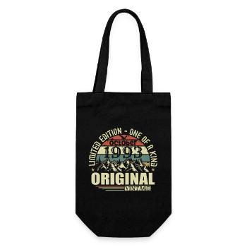 october 1993 - 32nd birthday gift october - Gift Bag for Bottles - black - Front
