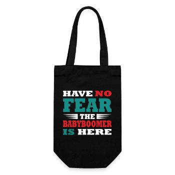 Have no Fear the Babyboomer is here Outfit - Gift Bag for Bottles - black - Front