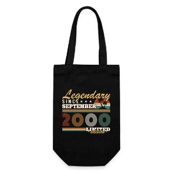 September 2000 Vintage Retro Birthday Gift - Gift Bag for Bottles - black - Front
