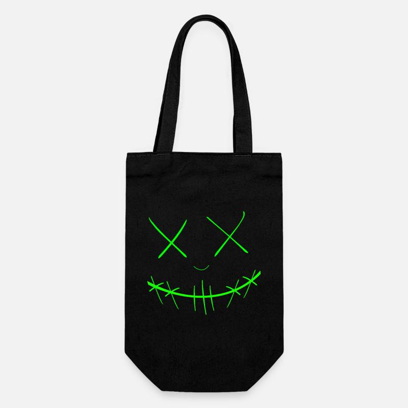 Face - Gift Bag for Bottles - black