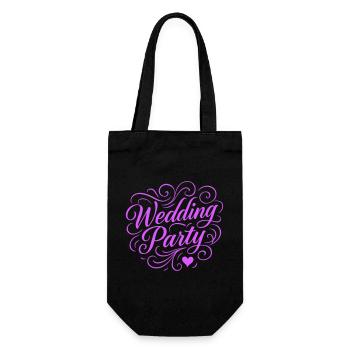 Wedding Party Wedding Party - Gift Bag for Bottles - black - Front