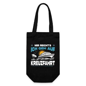 Lustige Kreuzfahrt Sprüche Outfits Urlaub - Geschenkbeutel für Flaschen - Schwarz - Vorne
