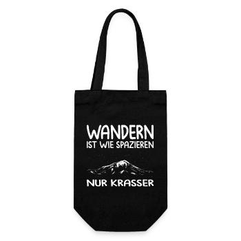 Hiking Sayings Hiker Hiking Outfits - Gift Bag for Bottles - black - Front