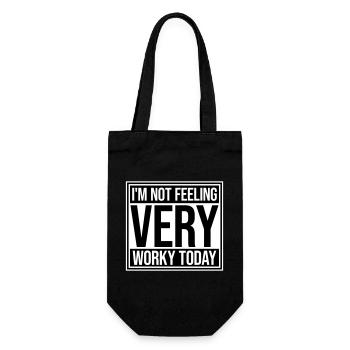 Je ne me sens pas très worky aujourd’hui Faul Arbeit humour - Sac à bouteille - noir - Devant