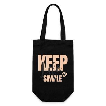 Lettres-nous pour garder la vie simple - Sac à bouteille - noir - Devant