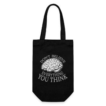 Ne croyez pas tout ce que vous pensez en disant la sagesse - Sac à bouteille - noir - Devant