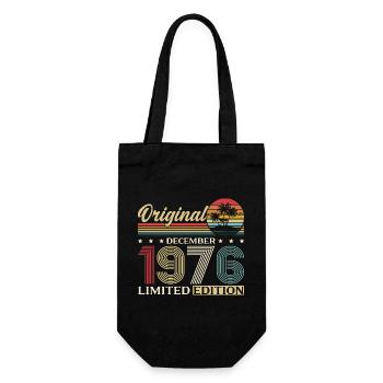 49e anniversaire Original décembre Né en 1976 - Sac à bouteille - noir - Devant