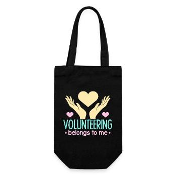 Volunteer Appreciation Belongs To Me Volunteer - Gift Bag for Bottles - black - Front