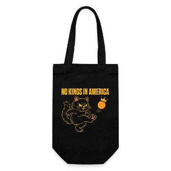 No Kings In America Patriotic Liberty Quote - Gift Bag for Bottles - black - Front