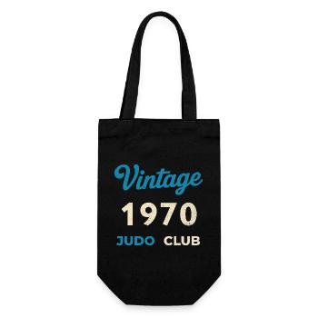 Vintage 1970's Judo Club Retro Birth Year Gift - Gift Bag for Bottles - black - Front