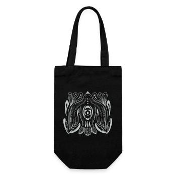 Mandala style eye with tentacle tendrils - Gift Bag for Bottles - black - Front