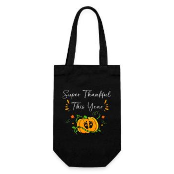 Thanksgiving Gender Reveal Mom-to-be - Gift Bag for Bottles - black - Front