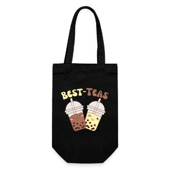 Best-Teas cute kawaii bubble tea boba tea - Geschenkbeutel für Flaschen - Schwarz - Vorne