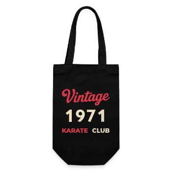 Vintage 1971 – Karate Club Retro Geburtsjahr - Geschenkbeutel für Flaschen - Schwarz - Vorne