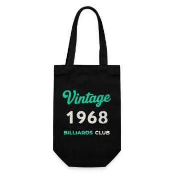 Vintage 1968 – Billiards Club Retro Birth Year - Gift Bag for Bottles - black - Front