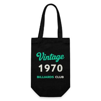 Vintage 1970 – Billiards Club Retro Birth Year - Gift Bag for Bottles - black - Front