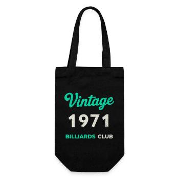 Vintage 1971 – Billiards Club Retro Geburtsjahr - Geschenkbeutel für Flaschen - Schwarz - Vorne